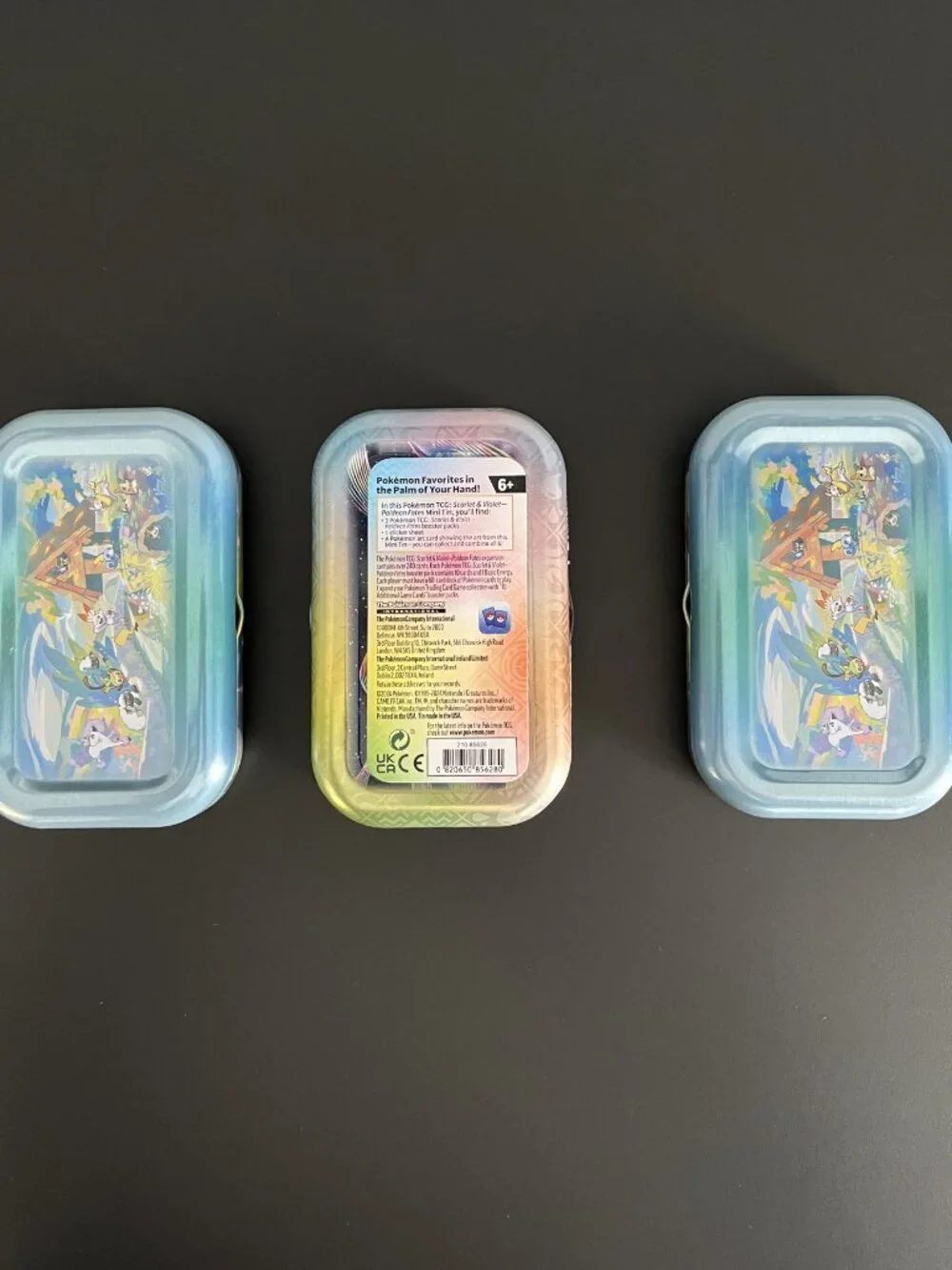 SET of 3 EMPTY Pokemon Card Tins